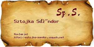 Sztojka Sándor névjegykártya